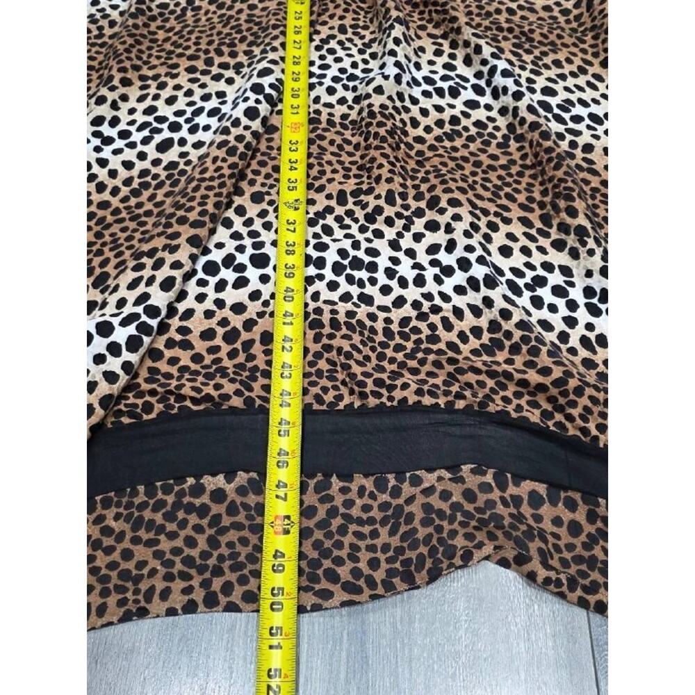 Great Vintage Leopard Print Silk ITALY Scarf square cover up large squar A004964 - Picture 10 of 10